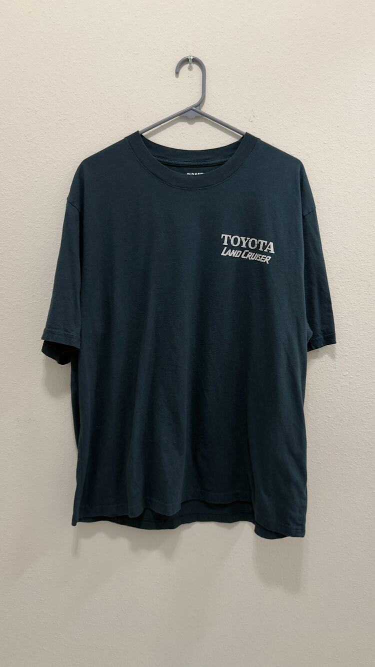 Old Navy Mens Toyota Land Cruiser Graphic T-Shirt Dark Teal Green Large